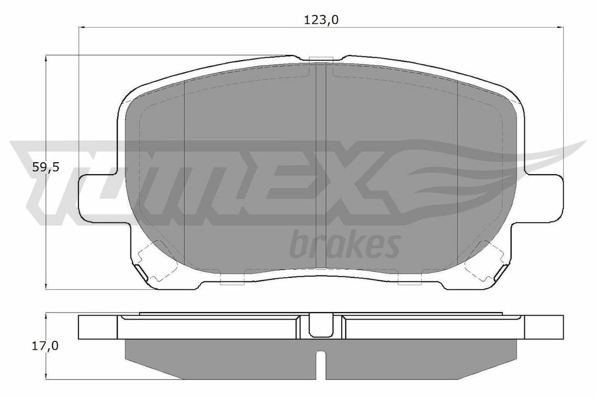 Bremžu uzliku kompl., Disku bremzes TOMEX Brakes TX 13-67 1