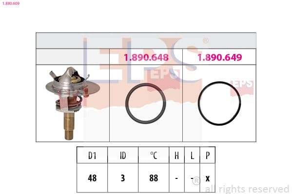 Termostats, Dzesēšanas šķidrums EPS 1.880.609 1