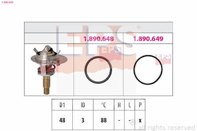 Termostats, Dzesēšanas šķidrums EPS 1.880.609 1