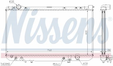 Radiators, Motora dzesēšanas sistēma NISSENS 64756 6