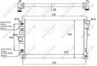 Radiators, Motora dzesēšanas sistēma NRF 59129 5