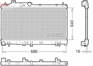 Radiators, Motora dzesēšanas sistēma DENSO DRM36025 1