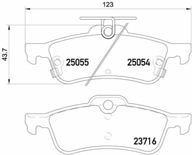 Bremžu uzliku kompl., Disku bremzes BREMBO P 28 070 1