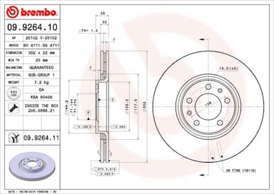 Bremžu diski BREMBO 09.9264.11 1