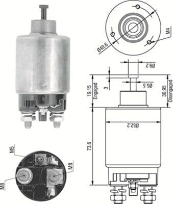 Ievilcējrelejs, Starteris MAGNETI MARELLI 940113050316 1