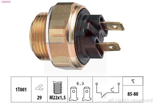 Termoslēdzis, Radiatora ventilators EPS 1.850.018 1