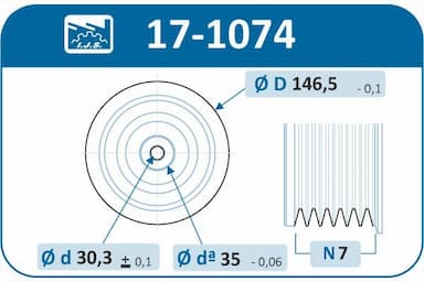 Piedziņas skriemelis, Kloķvārpsta IJS GROUP 17-1074 2