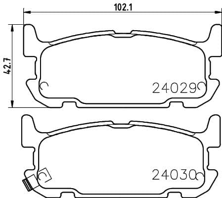 Bremžu uzliku kompl., Disku bremzes HELLA 8DB 355 010-931 1