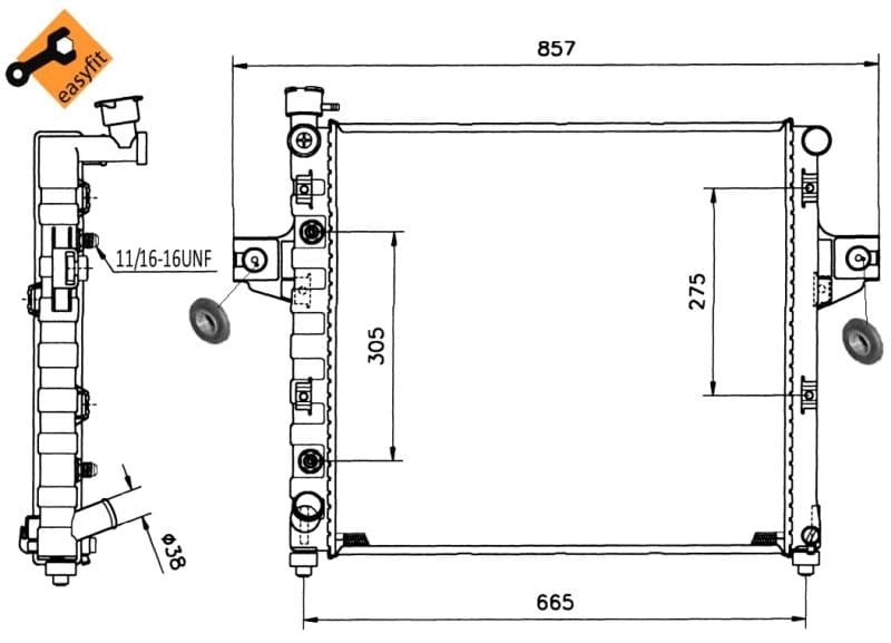 Radiators, Motora dzesēšanas sistēma NRF 58112 1