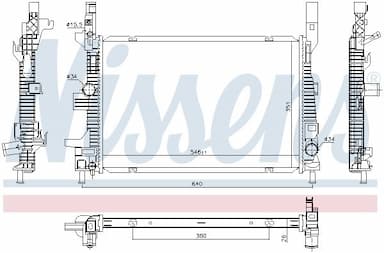 Radiators, Motora dzesēšanas sistēma NISSENS 606033 5