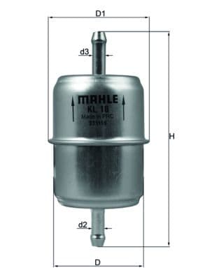 Degvielas filtrs KNECHT KL 18 OF 1