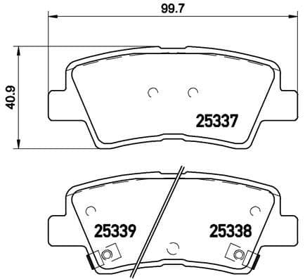 Bremžu uzliku kompl., Disku bremzes BREMBO P 30 067 1