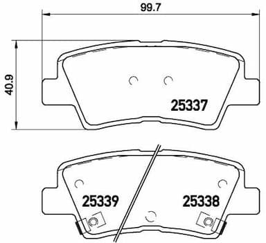 Bremžu uzliku kompl., Disku bremzes BREMBO P 30 067 1