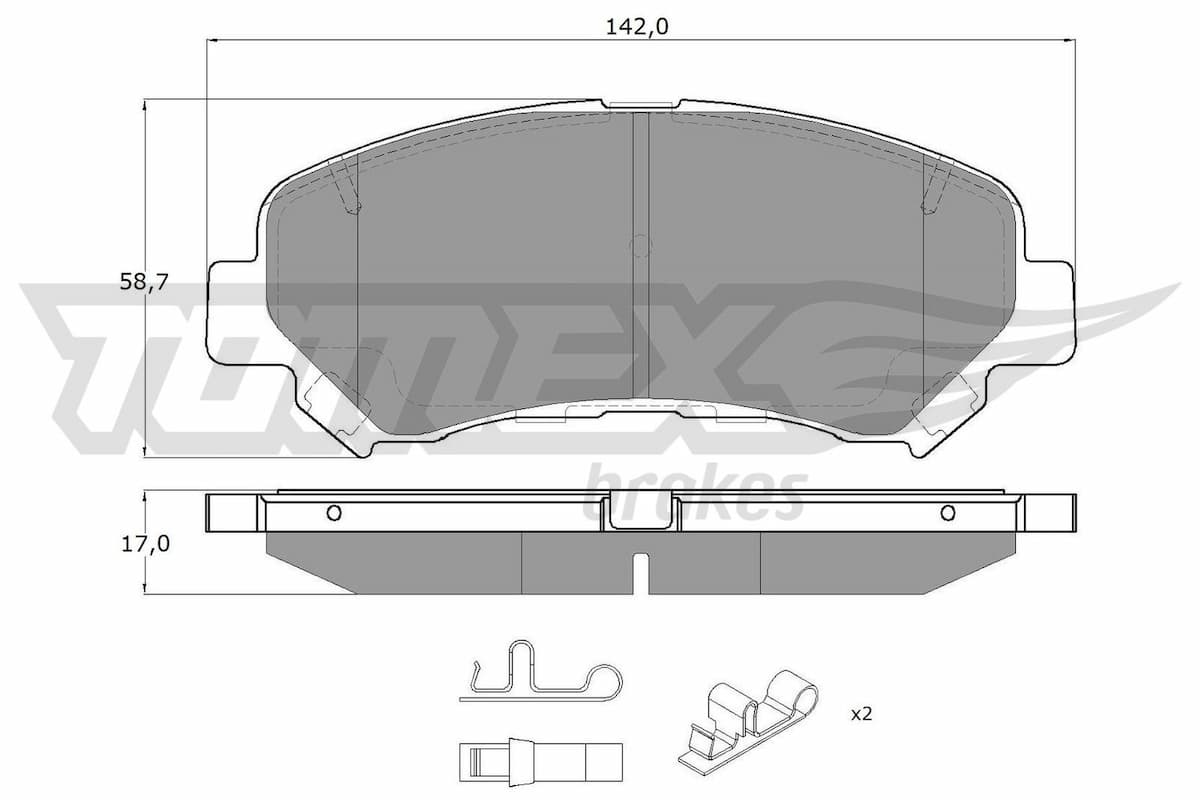 Bremžu uzliku kompl., Disku bremzes TOMEX Brakes TX 15-97 1