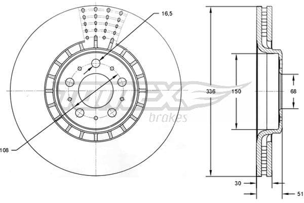 Bremžu diski TOMEX Brakes TX 73-09 1