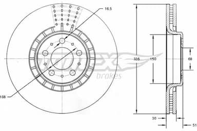 Bremžu diski TOMEX Brakes TX 73-09 1