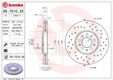 Bremžu diski BREMBO 09.7010.2X 1