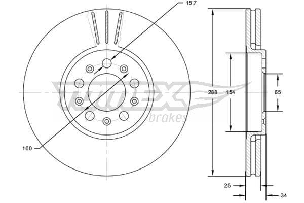 Bremžu diski TOMEX Brakes TX 72-04 1