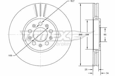 Bremžu diski TOMEX Brakes TX 72-04 1