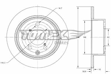 Bremžu diski TOMEX Brakes TX 73-24 1