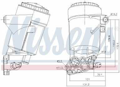 Eļļas radiators, Motoreļļa NISSENS 91338 6