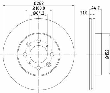 Bremžu diski HELLA 8DD 355 103-121 4