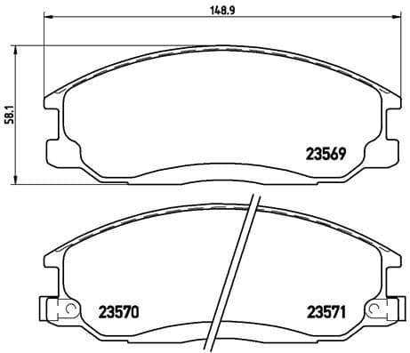 Bremžu uzliku kompl., Disku bremzes BREMBO P 30 013 1