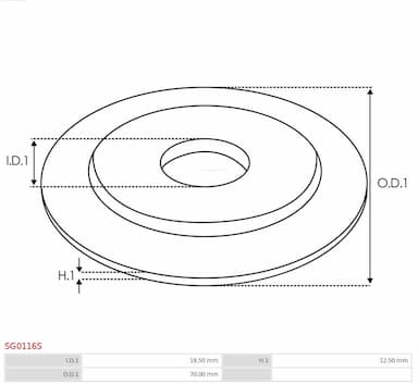 Remkomplekts, Starteris AS-PL SG0116S 3