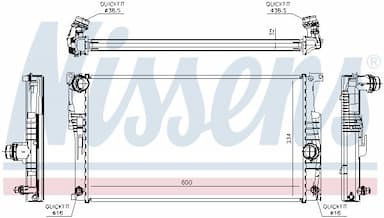 Radiators, Motora dzesēšanas sistēma NISSENS 60817 5