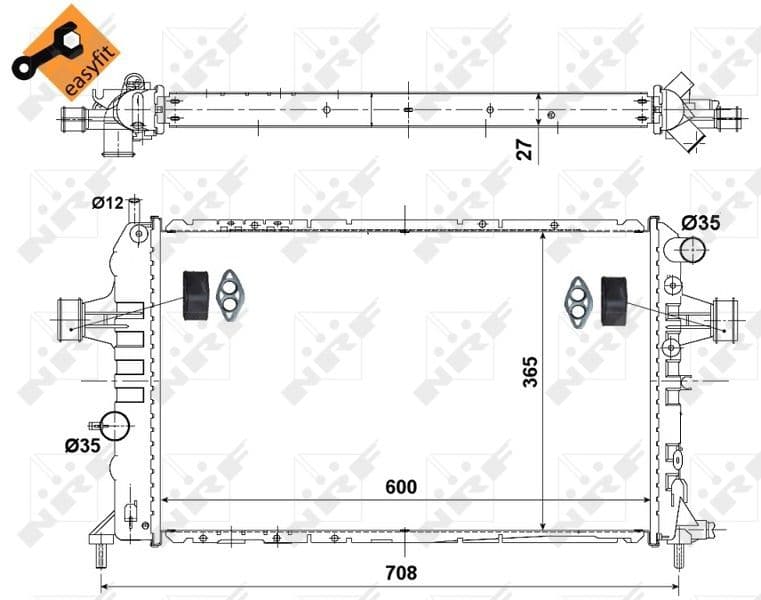 Radiators, Motora dzesēšanas sistēma NRF 58344 1