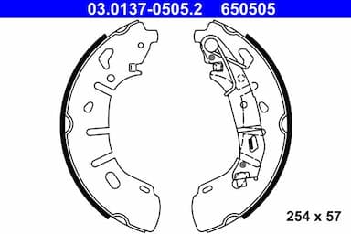 Bremžu loku komplekts ATE 03.0137-0505.2 1