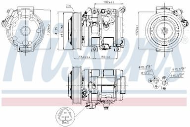 Kompresors, Gaisa kond. sistēma NISSENS 89250 6