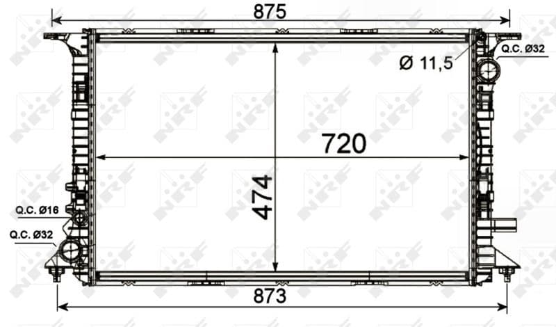 Radiators, Motora dzesēšanas sistēma NRF 53013 1