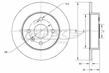 Bremžu diski TOMEX Brakes TX 70-23 1