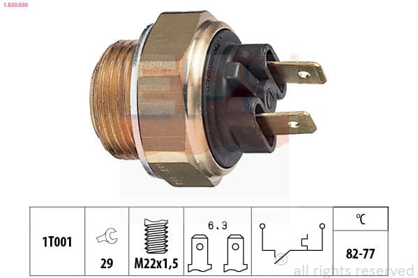 Termoslēdzis, Radiatora ventilators EPS 1.850.030 1