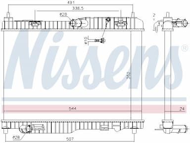 Radiators, Motora dzesēšanas sistēma NISSENS 69233 6