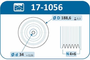 Piedziņas skriemelis, Kloķvārpsta IJS GROUP 17-1056 2