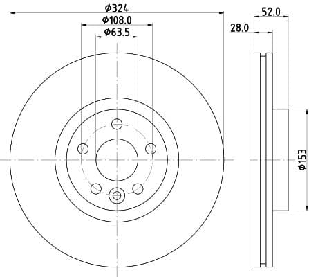 Bremžu diski HELLA 8DD 355 126-661 1