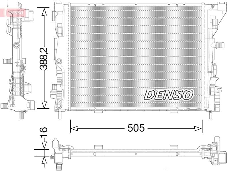 Radiators, Motora dzesēšanas sistēma DENSO DRM23035 1