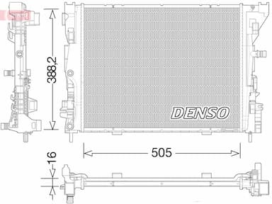 Radiators, Motora dzesēšanas sistēma DENSO DRM23035 1