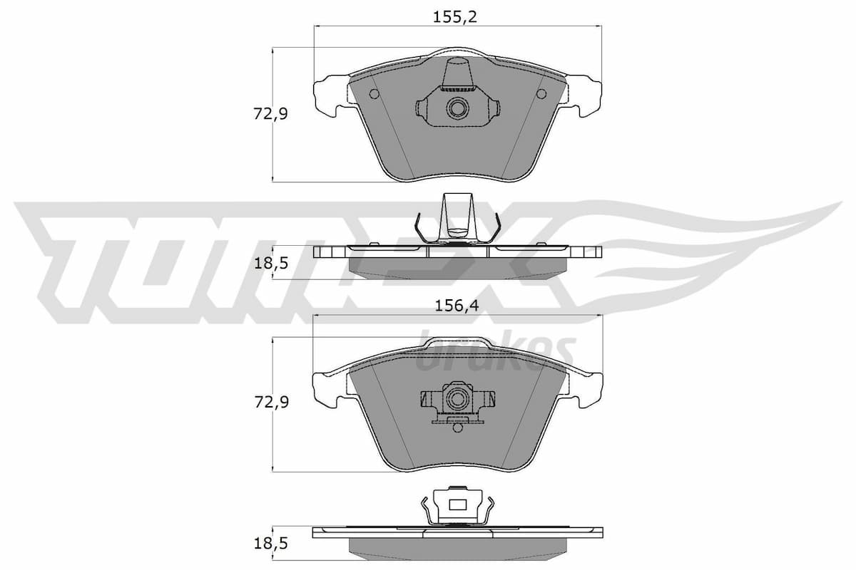 Bremžu uzliku kompl., Disku bremzes TOMEX Brakes TX 15-26 1