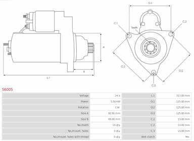 Starteris AS-PL S6005 5