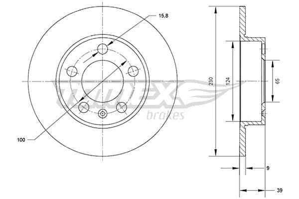 Bremžu diski TOMEX Brakes TX 70-01 1