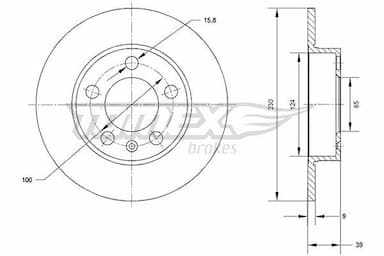 Bremžu diski TOMEX Brakes TX 70-01 1