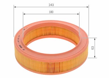 Gaisa filtrs BOSCH 1 457 432 134 5