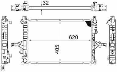 Radiators, Motora dzesēšanas sistēma MAHLE CR 1547 000S 2