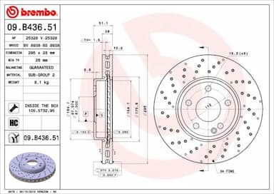 Bremžu diski BREMBO 09.B436.51 1