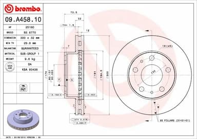 Bremžu diski BREMBO 09.A458.10 1