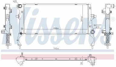 Radiators, Motora dzesēšanas sistēma NISSENS 606739 6