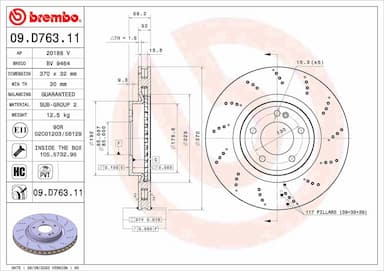 Bremžu diski BREMBO 09.D763.11 1